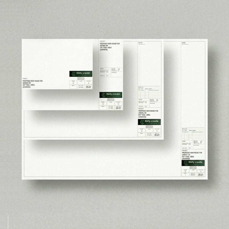 Autodesk Revit metric title block template preview